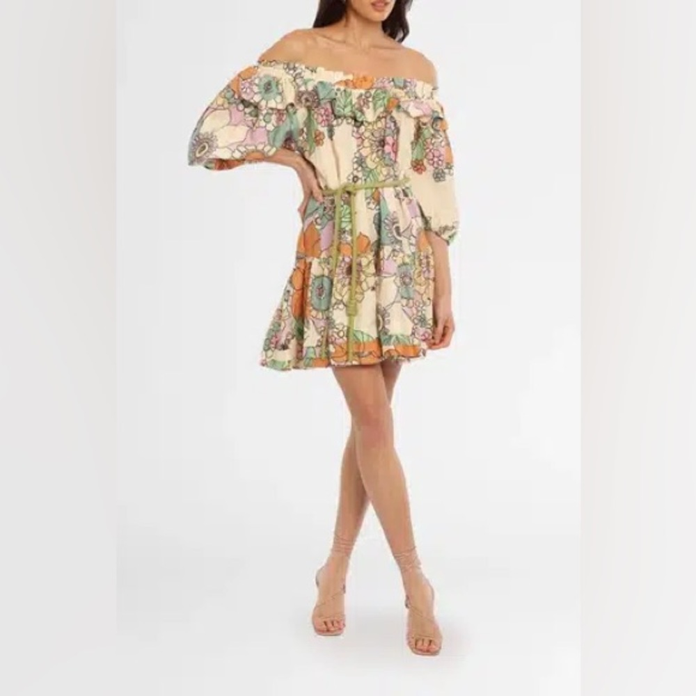 ALEMAIS FARRAH RUFFLE MINI DRESS - Picture 3 of 14
